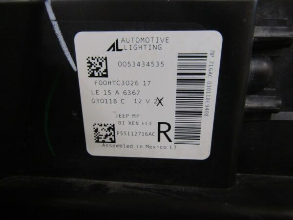 Koplamp JEEP COMPASS 2 II XENON NIET-STUURBAAR 16-20 RH Rechts 0053434535  S1551/K3/1G