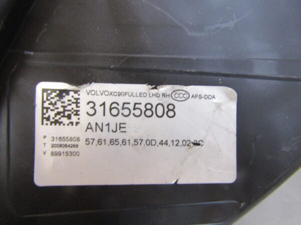 KOPLAMP VOLVO XC90 II VOLLEDIG LED ACTIVE BEAM 14-24 RH RECHTS 31655808 S1448/C109