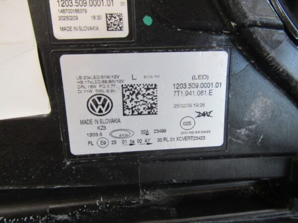 Koplamp VOLKSWAGEN Multivan T7 California Full LED IQ 21- LH Links 7T1941081E S1514/C235