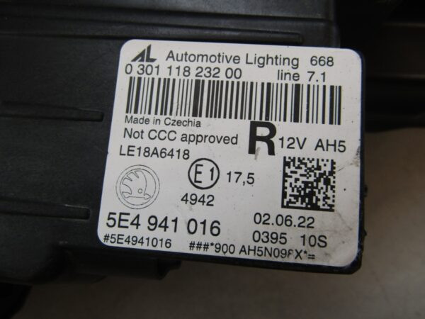 Koplamp Skoda Octavia 4 IV LED 19-24 RH RECHTS 5E4941016 Q1306/K5 5A