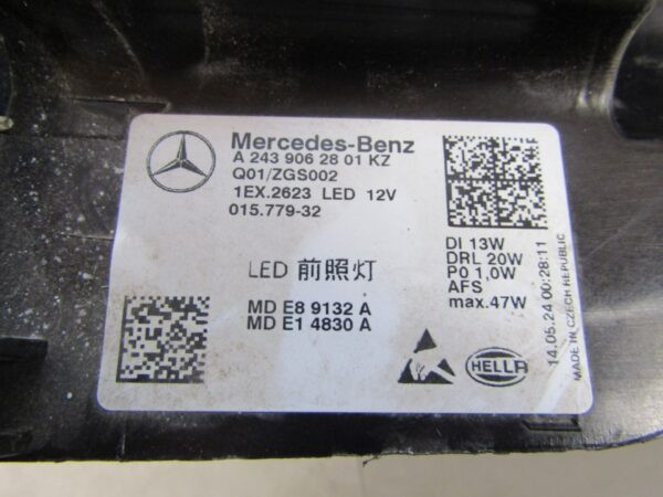 Koplamp Mercedes W243 EQA EQB  Full LED Performance 21- RH A2439062801 Q1373/K4 14F