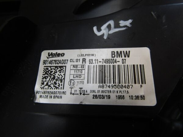 Koplamp BMW X1 F48 FULL LED 15-19 RH Rechts 7495004 Q1397/K3 2E