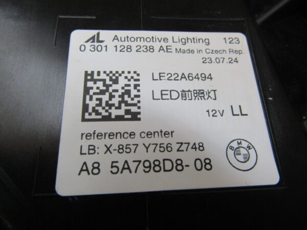 Koplamp BMW 5 G60 G61 Shadowline Full Led koplamp 23- RH 5A798D8 Q1391/K3 2G