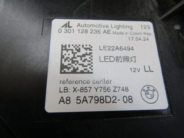 Koplamp BMW 5 G60 G61 FULL LED 23- RH 5A798D2 Q1392/K3 2G