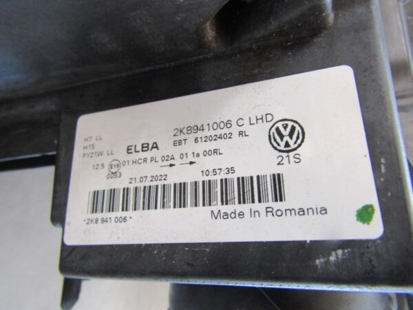 Koplamp Volkswagen Caddy 2K8 Standaard 20- RH Rechts 2K8941006C Q1348/E108