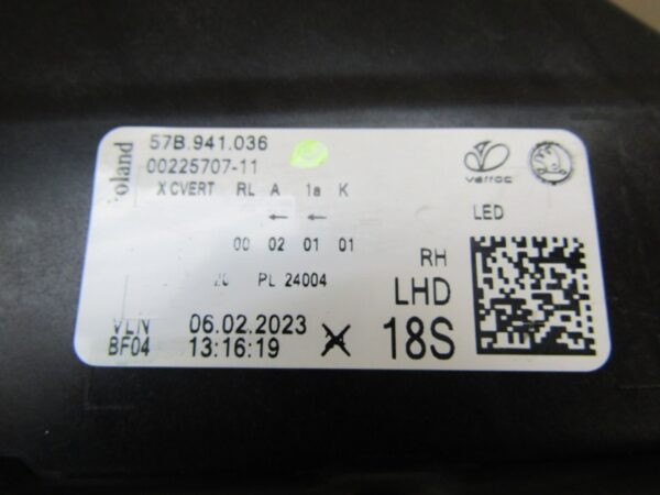 Koplamp Skoda Karoq FACELIFT 57B FULL LED 21- RH RECHTS 57B941036 Q1321/K5 9A