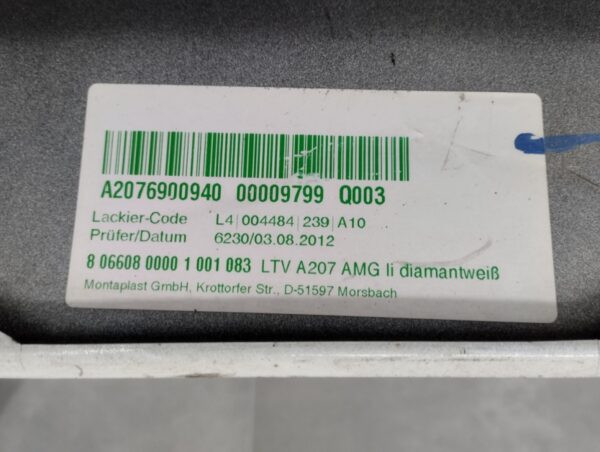 Zijskirt Links Dorpellijst Mercedes E-klasse W207 AMG Cabrio 207 09-17 2076900940 Dorpel P16275