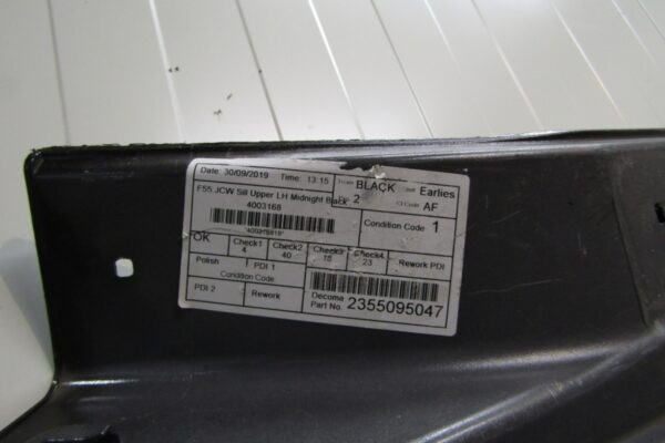 Zijskirt Dorpellijst Links Mini Cooper 3 F55 JCW 13- 5D 114129-10 7381031 Dorpel P13548