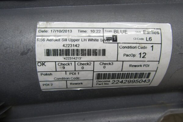 Zijskirt Links Dorpellijst Mini Cooper One R56 R57 06-13 JCW 51068610 51110404115 Dorpel P15279