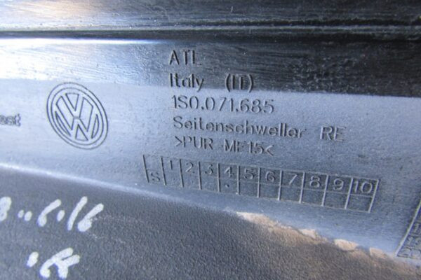 Zijskirt Rechts Dorpellijst VW UP 1S0 Sport Gt Gti 1s0071685 Dorpel P11071