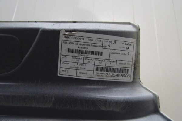 Zijskirt Dorpellijst Rechts MINI Cooper F56 JCW 13- 3D 114129-10 7352152 Dorpel P15277
