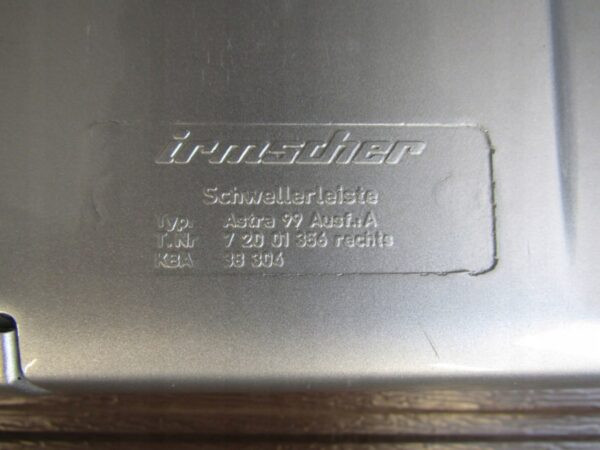 Zijskirt Dorpellijst Rechts Opel Astra II GIRMSCHER 98- 8542947515 Dorpel P2456