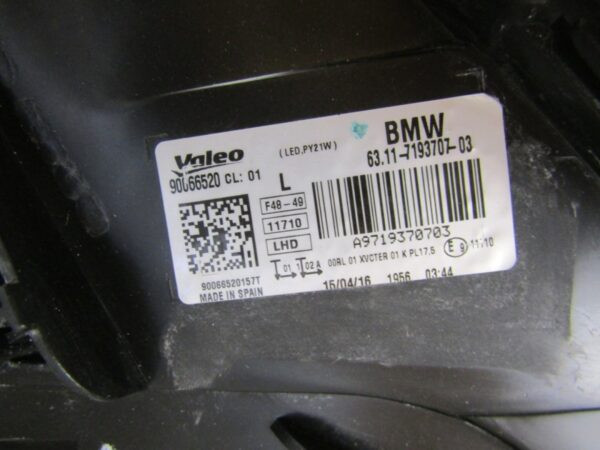 Koplamp BMW X1 F48 LED 15-19 LH Links 7193707  S1626/K3/7E