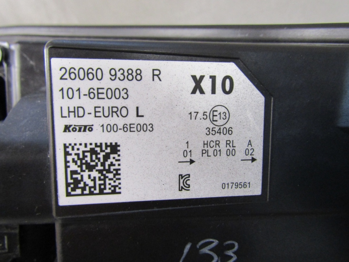 Koplamp RENAULT ZOE Facelift VOLLEDIG LED 260609388R 19- Z101/K3/15A