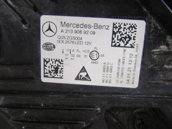 Koplamp MERCEDES E-KLASSE W213 213 LED Facelift 20- RH Rechts A2139069209 S1627/K3/7E