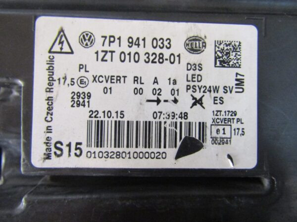 Koplamp VOLKSWAGEN TOUAREG XENON DRAAIEN LH Links 7P1941033 10-14 Z69/K3/8A