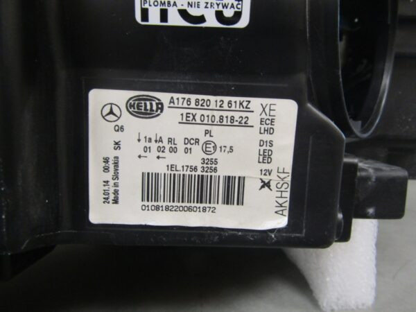 Koplamp Mercedes A-klasse W176 Xenon niet-draaiend 12-15 Rechts A1768201261KZ S1599/K3/5E