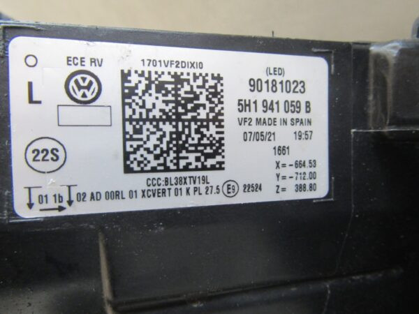 Koplamp VOLKSWAGEN GOLF 8 VIII GTE Links LH VOLLEDIG LED 5H1941059B 19- Z52/K3/3A