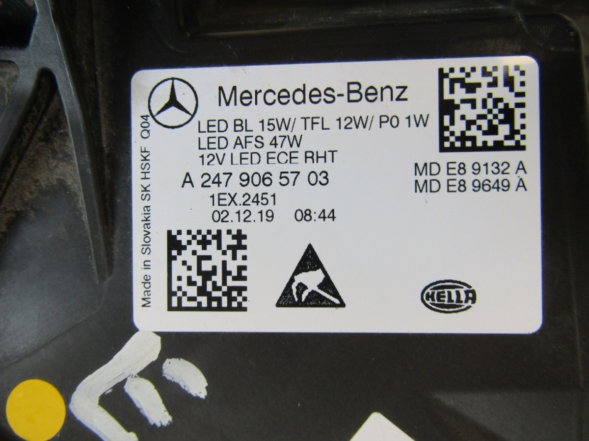 Koplamp MERCEDES B-KLASSE 247 W247 LED PRESTATIES 18-22 LH Links A2479065703 S1641/K3/8F