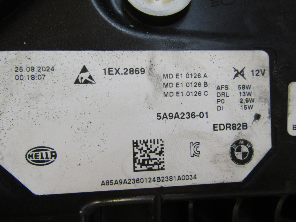 Koplamp BMW X1 U11 VOLLEDIGE LED ZWART 22- RH Rechts 5A9A236-01 S1645/K3/8B