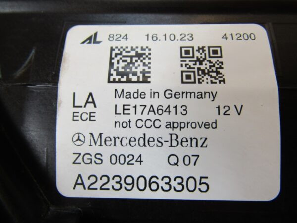 Koplamp MERCEDES S W223 Volledig LED Digitaal LH Links 20- A2239063305 Z41/K3/1A