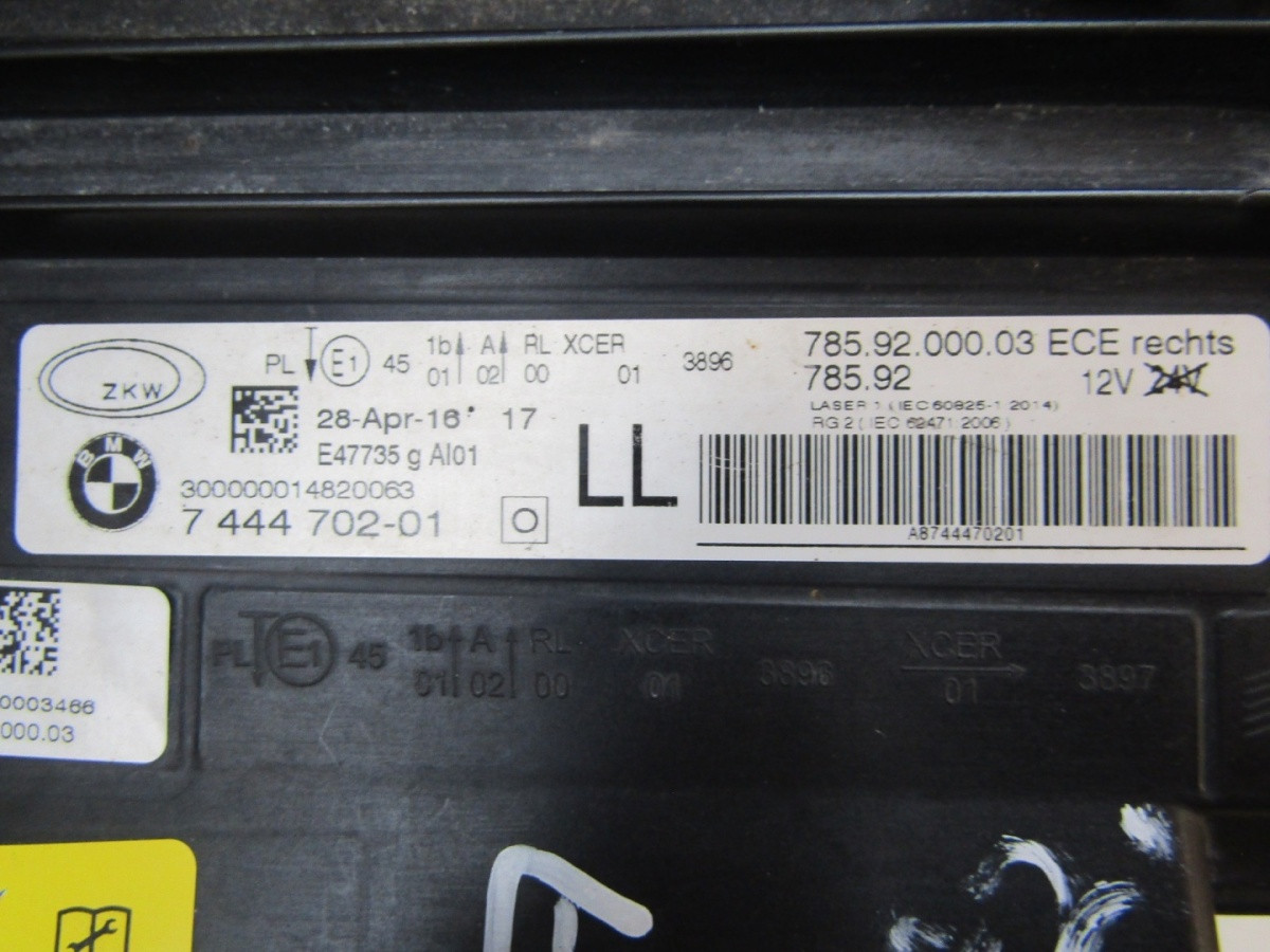 Koplamp BMW I8 LASERLIGHT 7444702-01 RECHTS RH Z48/K3/2A