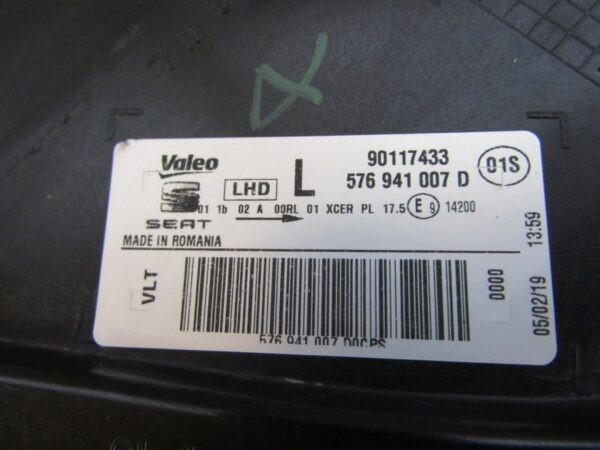 Koplamp SEAT ATECA Full LED LH Links 576941007D 16-20 Z65/K3/6A