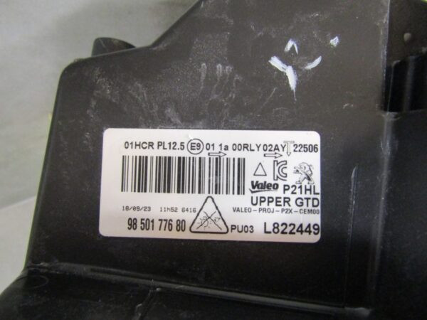 Koplamp PEUGEOT 208 II 2 2008 II 2 VOLLEDIGE LED 19-23 LH Links 9850177680 S1601/K3/6D
