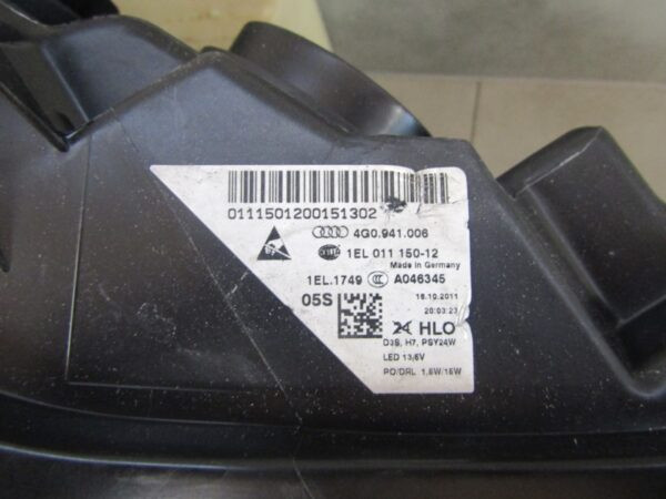 Koplamp AUDI A6 C7 NIET-DRIVEREND XENON 11-14 RH Rechts 4G0941006C S1581/K3/4C