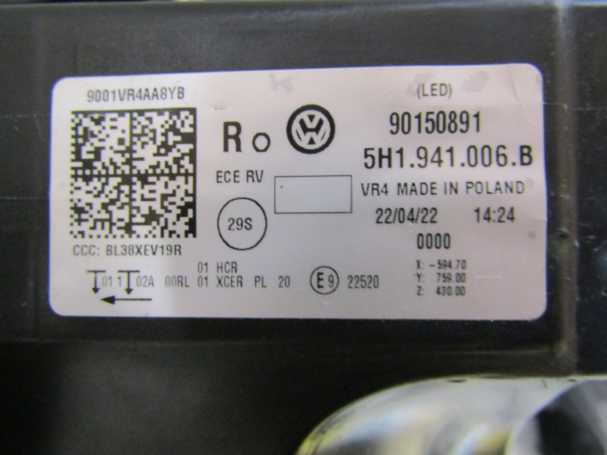 Koplamp Volkswagen VW Golf 8 VIII LED 19-24 Rechts 5H1941006 Z112/K3/15B