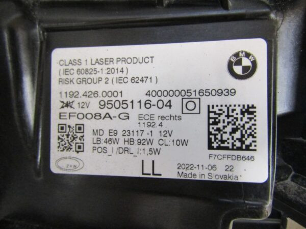 Koplamp  BMW G22 G23 M3 M4 LASER 9505116-04 RH Rechts Z68/K3/7A