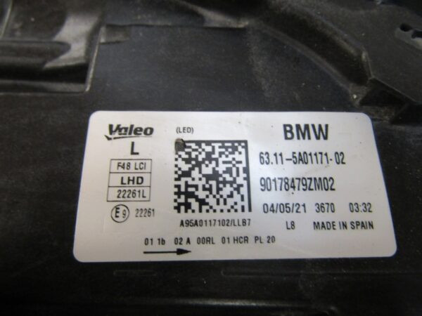Koplamp BMW X1 F48 Facelift LCI FULL LED-19-22 LH Links 5A01171 Q1414/K3 2D