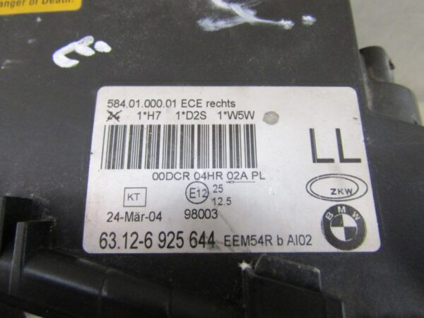 Koplamp BMW 3 E46 XENON SEDAN KOMBI Facelift 02-05 RH Rechts 6925644 Q1468/K3 8G