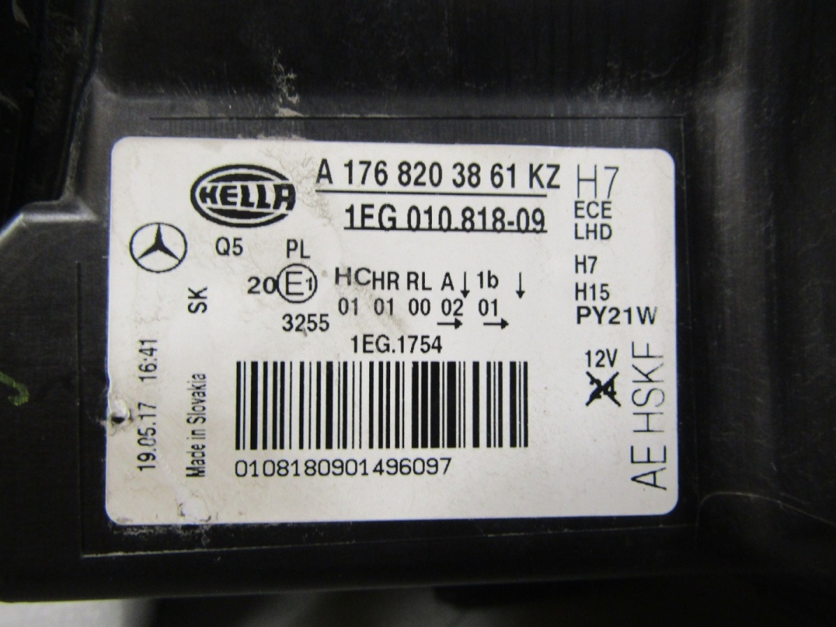 Koplamp Mercedes A-Klasse W176 STANDAARD 12-15 LH Links A1768203861 Q1498/K3 10C