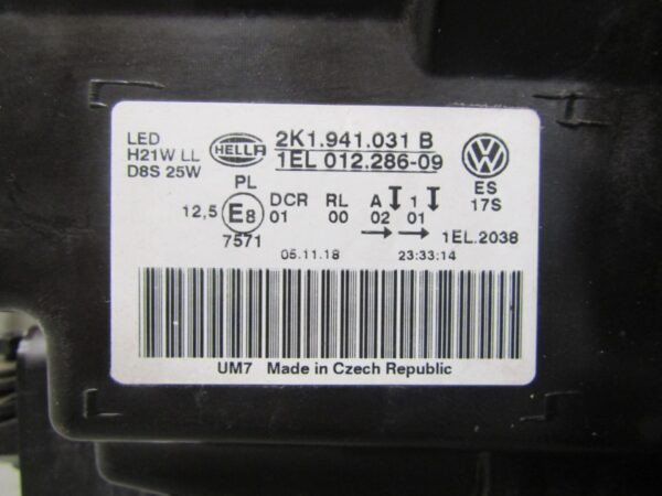Koplamp Volkswagen Caddy 2K1 XENON LH Links 2K1941031B Q1438/K3 5F