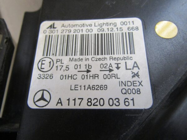 Koplamp Mercedes CLA W117 STANDAARD 13-16 LH Links A1178200361 Q1465/K3 7F