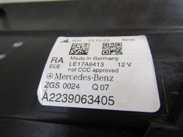 Koplamp Mercedes S-Klasse W223 VOLLEDIG LED DIGITAAL LICHT 20- RH A2239063405 Q1452/K3 5C