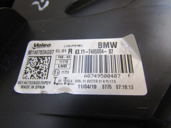 Koplamp BMW X1 F48 FULL LED 15-19 RH Rechts 7495004 Q1462/K3 7F