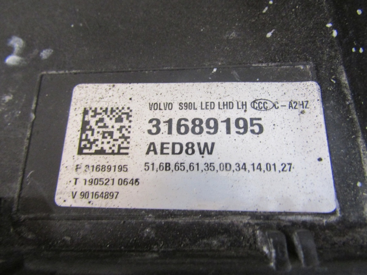 Koplamp Volvo S90 V90 FULL LED ACTIEF 16- LH Links 31689195 Q1470/K3 8G