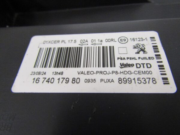 Koplamp Peugeot 3008 II 5008 II FULL LED 16-20 RH RECHTS 89915378 Q1453/K3 6F