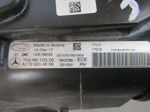 Koplamp Mercedes SLK W172 XENON ILS 11-15 RH Rechts A1728204659 Q1423/K3 4G