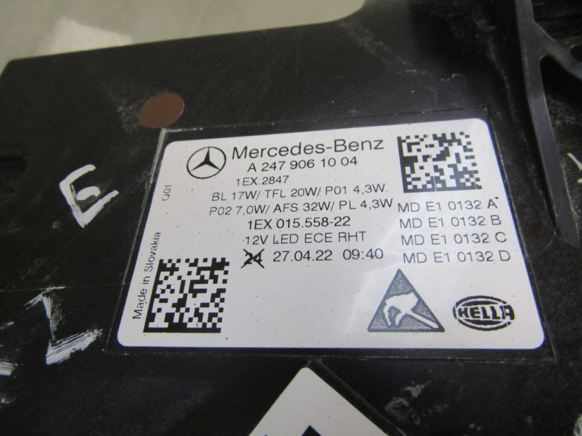 Koplamp Mercedes B-Klasse W247 Facelift LED PERFORMANCE 22- RH A2479061004 Q1320/K5 8C