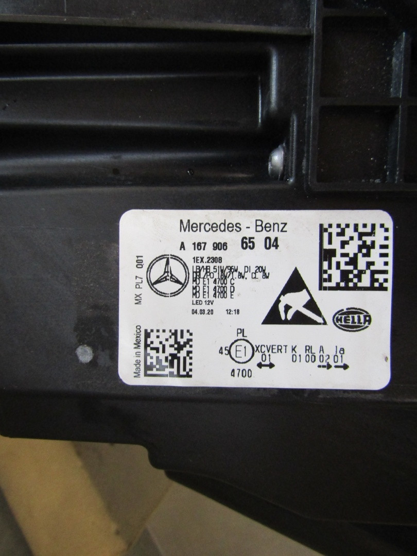 Koplamp MERCEDES GLE W167 VOLLEDIGE LED MULTIBEAM 19-23 LH Links A1679066504 S1640/K3/8E