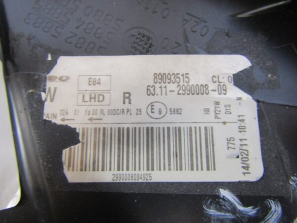 Koplamp BMW X1 E84 XENON DRAAIEND 09-12 RH RECHTS 2990008 Q1439/K3 5F