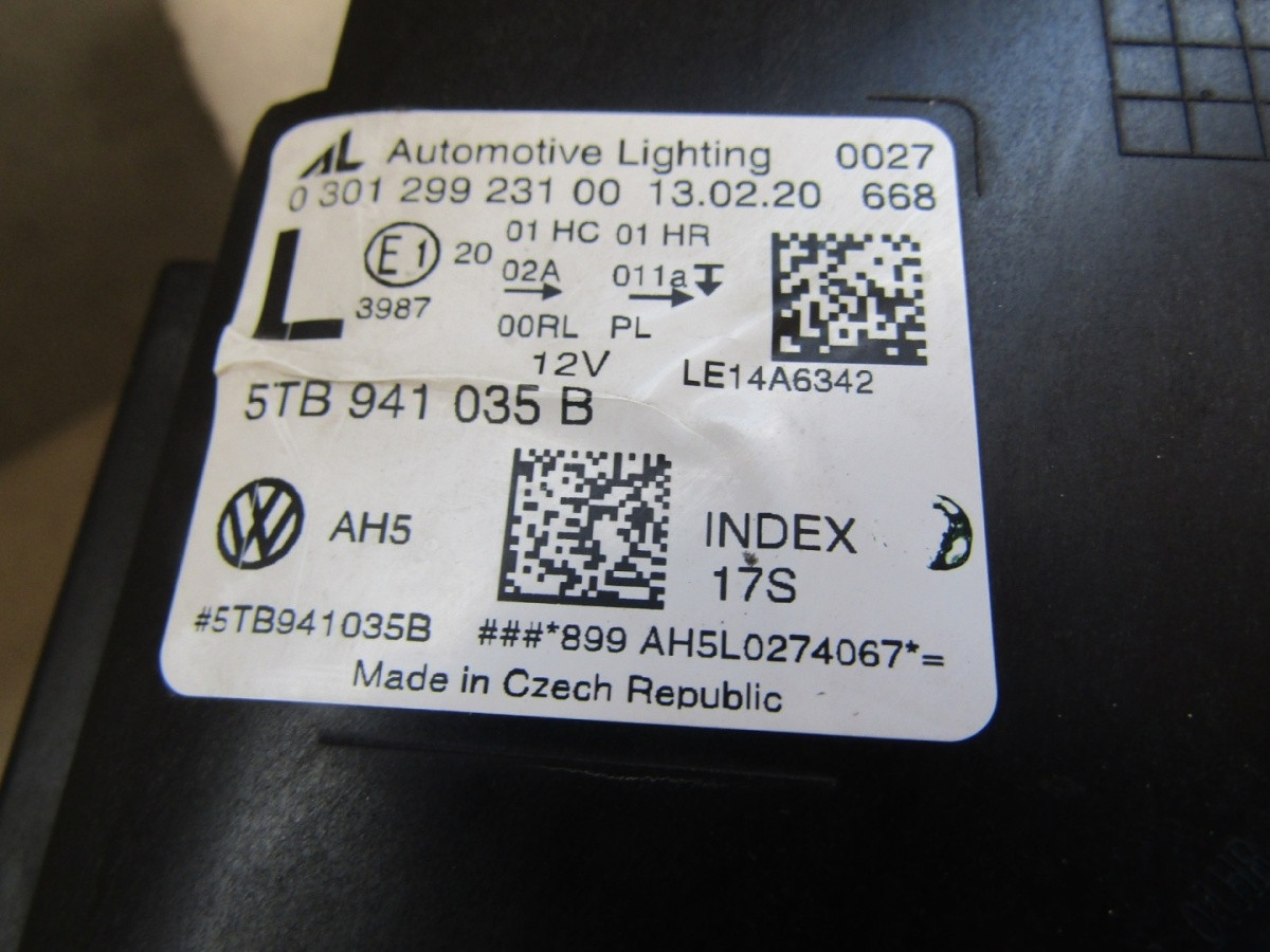 Koplamp Volkswagen Touran 3 III 5TB LED 15- LH Links 5TB941035B Q1472/K3 2D