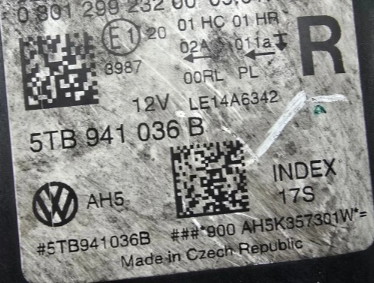 Koplamp Volkswagen TOURAN 3 III 5TB FULL LED FRONT LAMP 5TB941036B