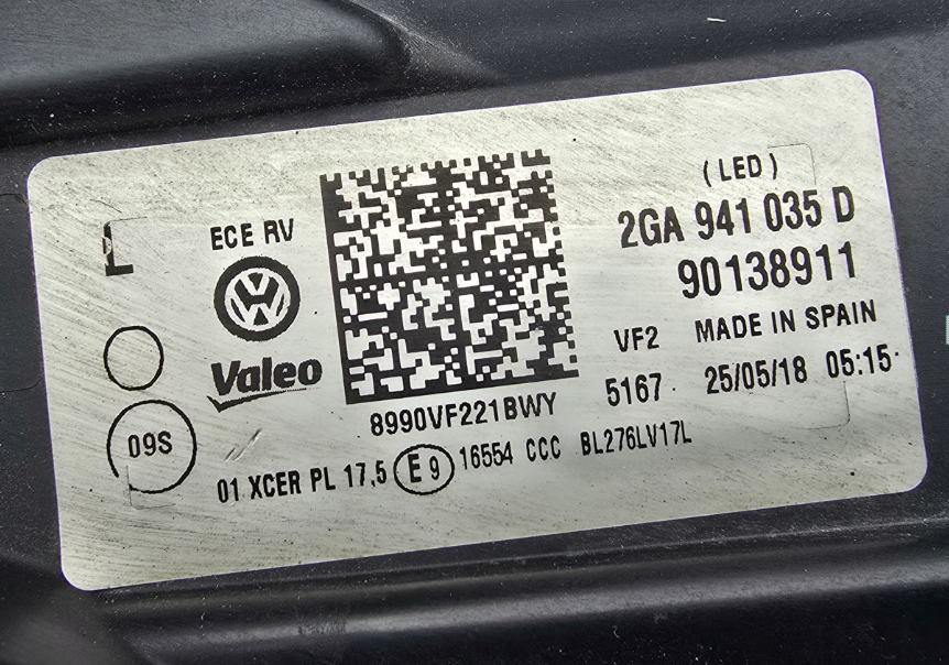 Koplamp Volkswagen T-ROC 2GA FULL LED HEADLAMP Volkswagen