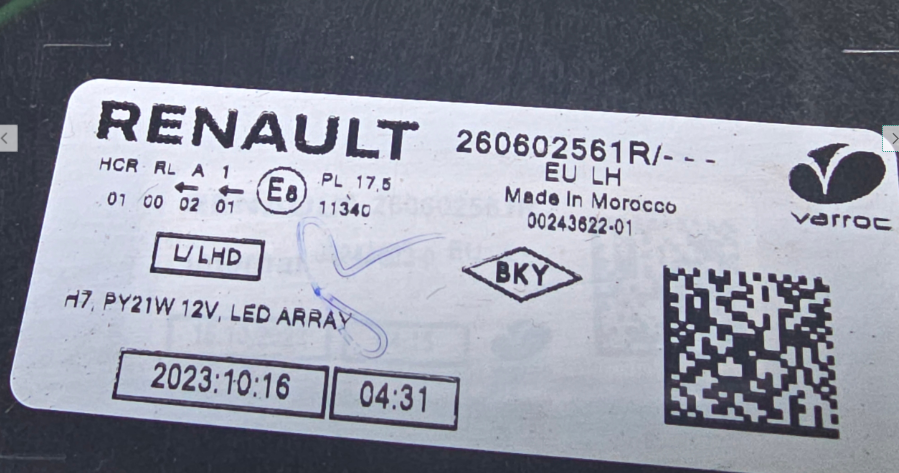 Koplamp DACIA SANDERO 3 III FULL LED FRONT LAMP SET Dacia