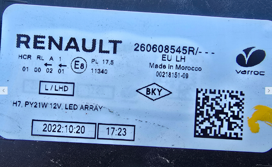 Koplamp DACIA SANDERO 3 III FULL LED FRONT LAMP SET 260608545T