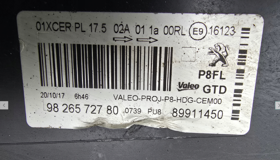 Koplamp PEUGEOT 3008 5008 FULL LED HEADLAMP KIT 9826572780